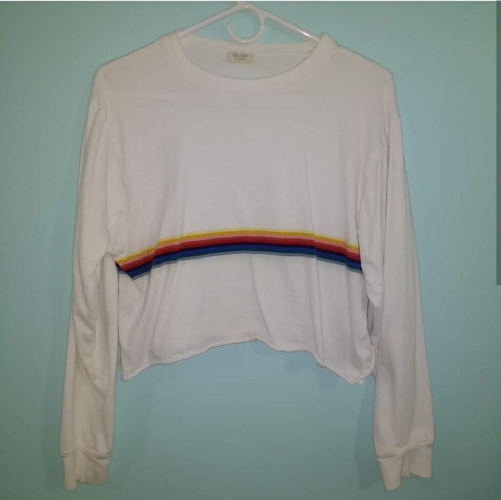 Brandy Melville rainbow striped top